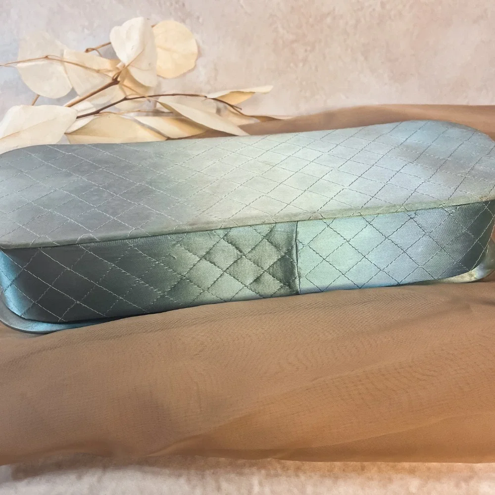Blue Quilted‎ Satin Glove Box